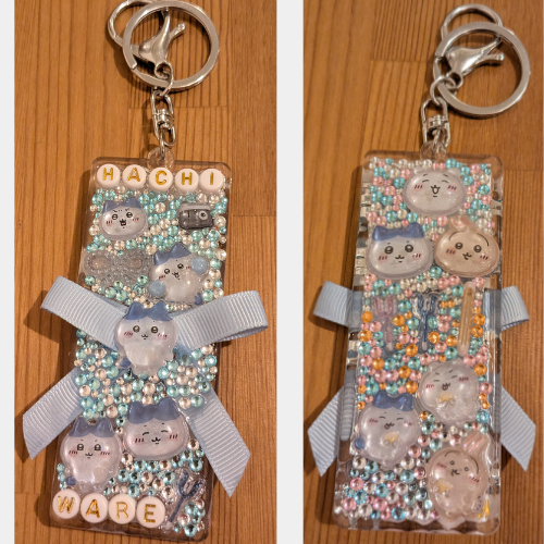 ちいかわのボンボンドロップシールを使ったキーホルダーの作り方